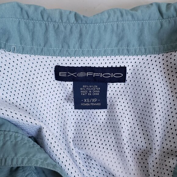 Unisex EXOFFICIO Shirt Vented Adventure Hiking Safari Cargo Sage blue - Picture 12 of 12